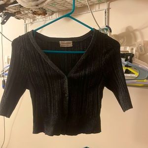 urban outfitters button down crop sweater